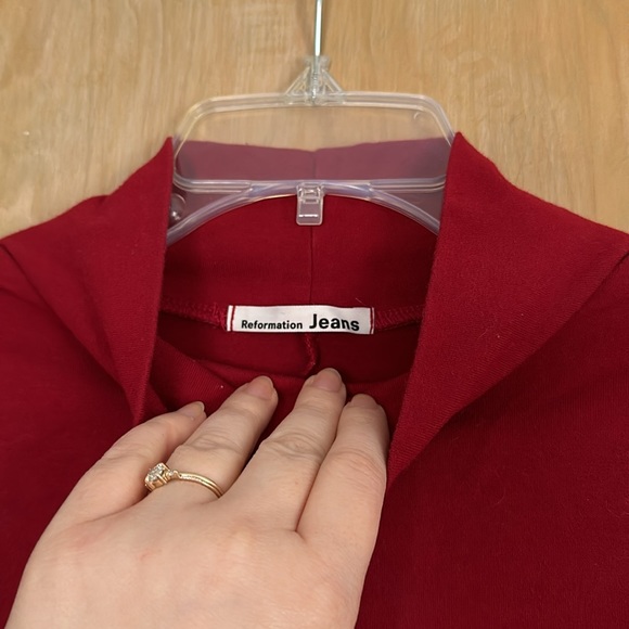 Reformation Navia Red Long Sleeve Bodysuit - Picture 9 of 10